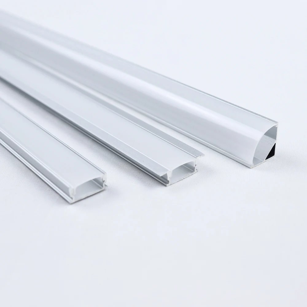 Sleek LED Strip Light Channels: U/V/W Aluminum Profiles