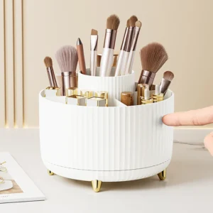 Spin & Style: 360° Rotating Makeup Organizer